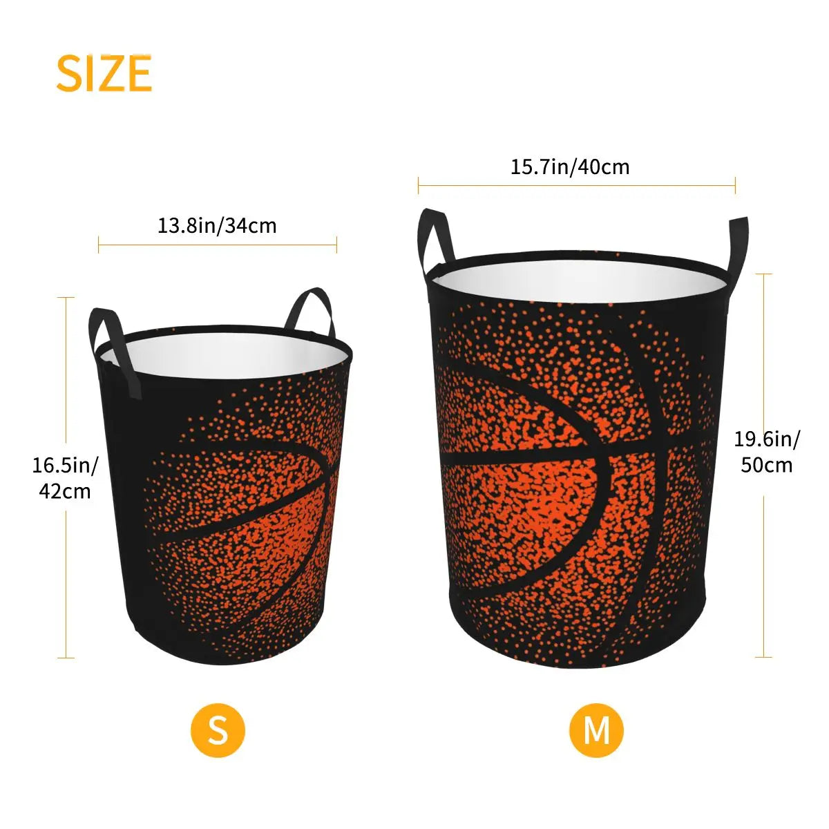 Basket de linge pliant Potball de basket-ball rond de rangement