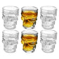 1/2pcs crânio tiro de cabeça de vidro copo criativo de cristal de cristal de cristal clem whisky vodka vodka beting para festas bar de halloween presentes