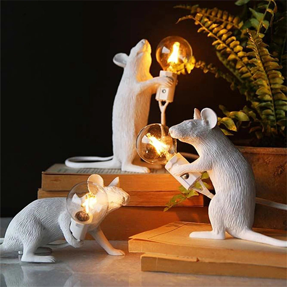 Nordic Mouse LED Table Lamp Modern Style Home Room Bedside Table Lights Indoor Home Decoration Lighting Stand Lamps