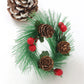 Artificial Christmas 9cm Pinecones Pine Needles Branches Artificial Red Berry Stems for Xmas Tree Garland DIY Craft Gifts Decor