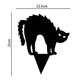 Halloween Decorations Creative Black Cat Garden Silhouette Halloween Ornaments Cat Stakes Yard Sign Courtyard Lawn Scary Decor