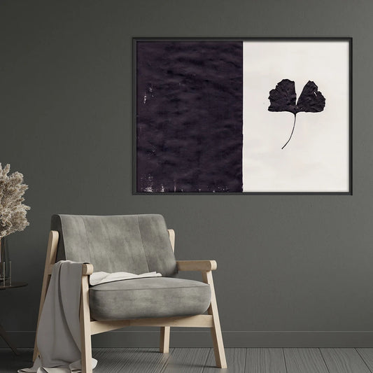 Ana Frois Black Ginkgo Pintura Arte de pared Minimalista Póster de lona impresa Fotos de hoja vintage para sala de estar Decoración del hogar Cuadros