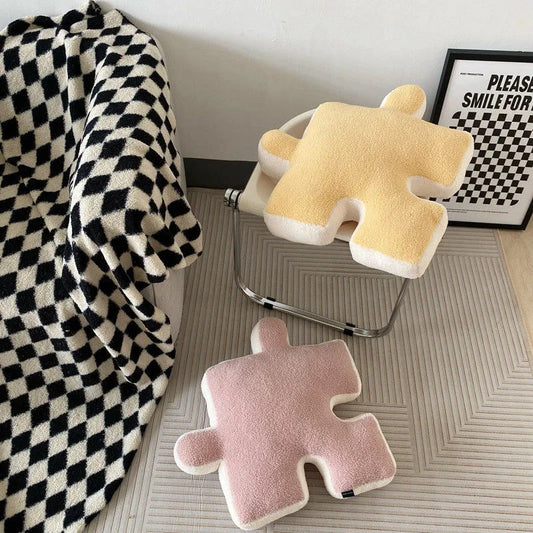 Cuscino di peluche a forma di puzzle a forma di puzzle imbottiti moderni moderni cuscini spruzzabili cuscino cuscino cuscino cuscino decorazione