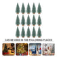 15 Pcs Mini Christmas Party Decos Tree Artificial Sisal Holiday Gifts Fake Whited Cedar Tabletop Decorative Small Pine Desktop