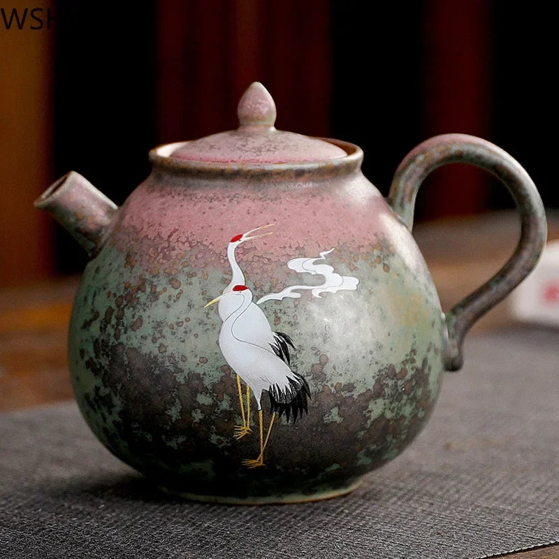 Alteração do forno vintage Cerâmica panela de chá chinês Conjunto de chá chinês Porcera de chá oolong Tea chaleira artesanal Jingdezhen Customization