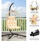 Single Outdoor Garden Swings Garden and Balcony Hanging Chair Bedroom Beige freight Free Swing Furniture