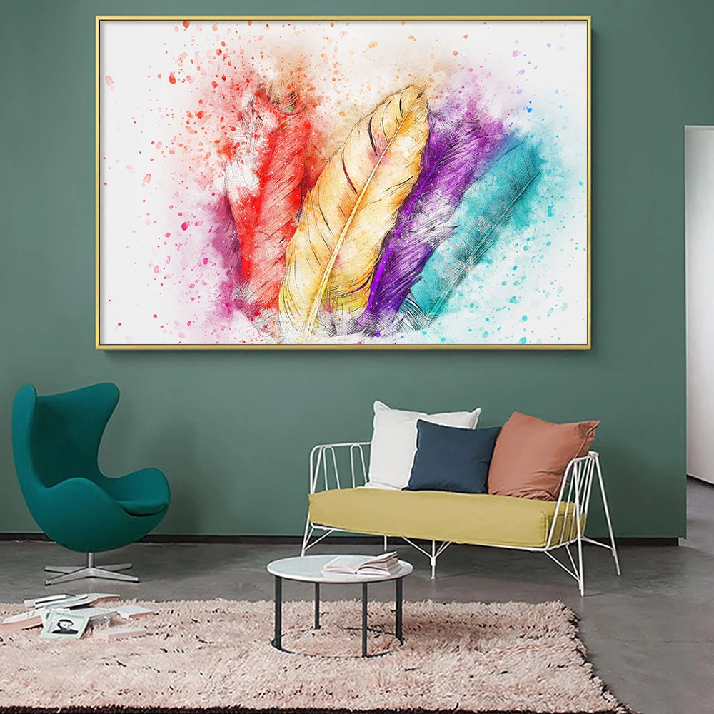 Abstrato colorido colorido teats pinting pôster moderno grafite de parede arte minimalista imagens para decoração de casa de sala Cuadros