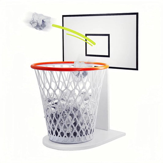 Rubbish Bin Basketball Rack Storage Trash Baskets Decoration Wastebasket New Basketball Hoop Teenage Room Excluding Trash Cans