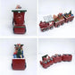 Christmas Figurines Resin Santa Claus Drive Car Train Gingerbread Man Christmas Toys New Year Gift Art Crafts Xmas Decoration