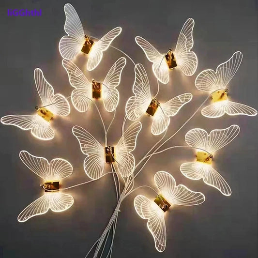 Modern Wedding Decor Lights Indoor Butterfly Atmosphere LED Wedding Supplies for Party Event Stage Wedding Ceiling Decoration