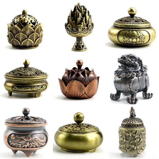 BUDDHIST USILS INCENSE BRUCKER BURNER LOUS INCENSO CENSER ARCAICO LEGA ACCAICO SANDALOGLIO DEGLI ALLEGNO DELL'UTOGLIE