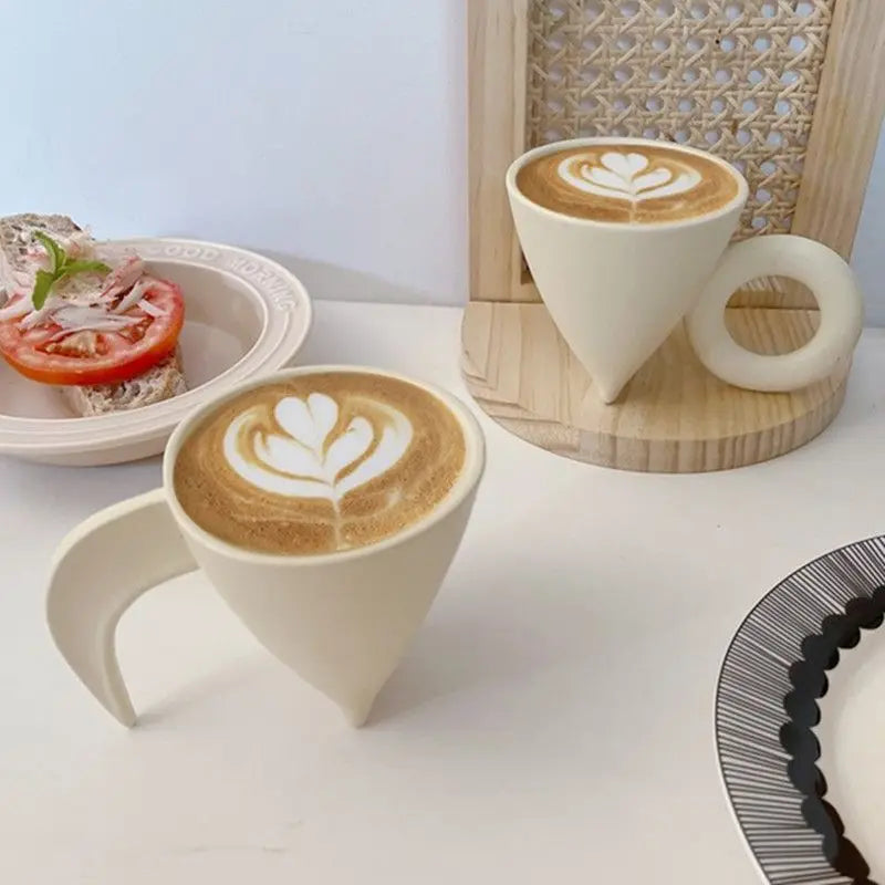 Coz de café cerâmica simples xícara de café delicado caneca caneca de café inglês