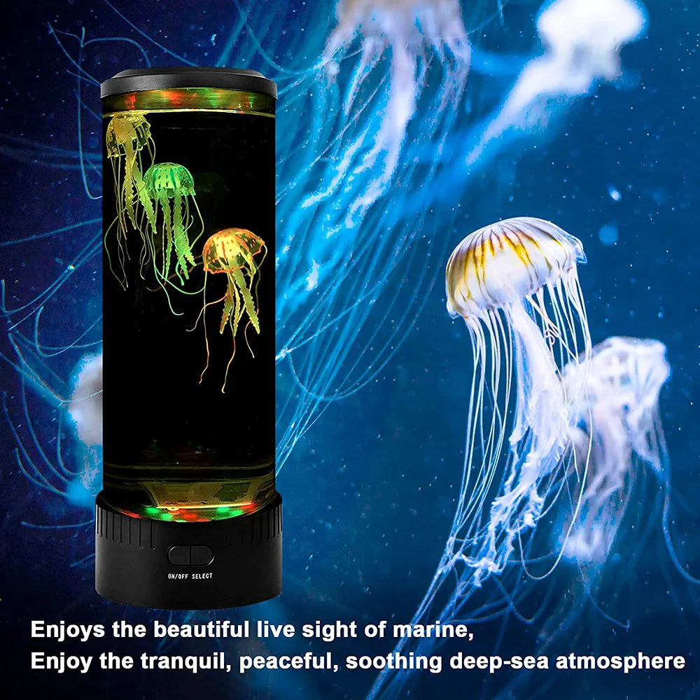 LED Jellyfish Light Lava Lamp Aquarium Led Multicolor Lighting Mood Night Light Bedside Lamps Room Decoration Led Room Lights