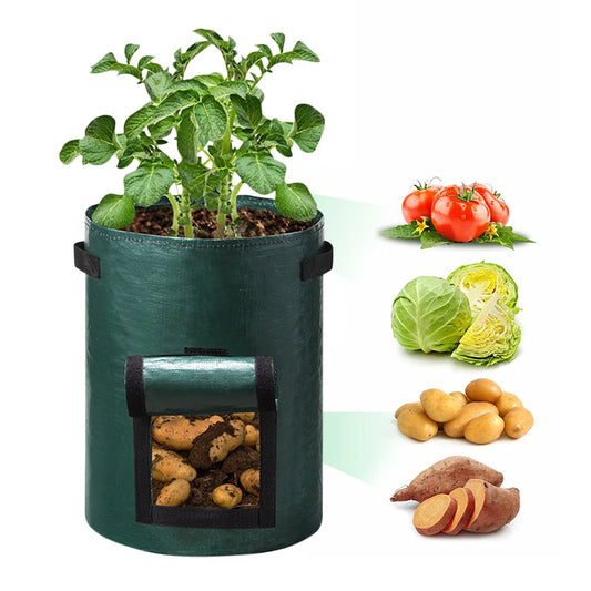 7 Gallonen Kartoffelanbau Behältertasche DIY Pflanzer PE -Stoff Pflanze Gemüse Garten dicker Topf Pflanzung Anbau Bag Garden Tool