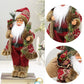 Santa Claus Action Figures 18 Inch Standing Santa Claus Figurines Doll With Bag Santa Claus Decorations Christmas Decorations