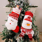 Cute Large Christmas Stockings Large Capacity Santa Snowman Elk Xmas Tree Hanging Stocking Plush Christmas Candy Gift Bag