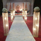 Crystal Wedding Road Lead Acrylic Centerpiece for Event Party Decoration, Aisle Pillars, Walkway Stand, 6Pcs, 110cm