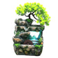 Decorative Table Waterfall Fountain with Pump Rockery Meditation Statue Illuminated Water Fountains Office Decor Crafts