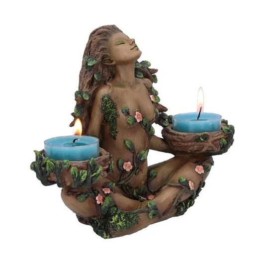 Resin Forest Protector Balance of Nature Bandele Deoldess DEMMA CANDLESTICH Ornamento Figurina Statue Decor Home Decor Regalo