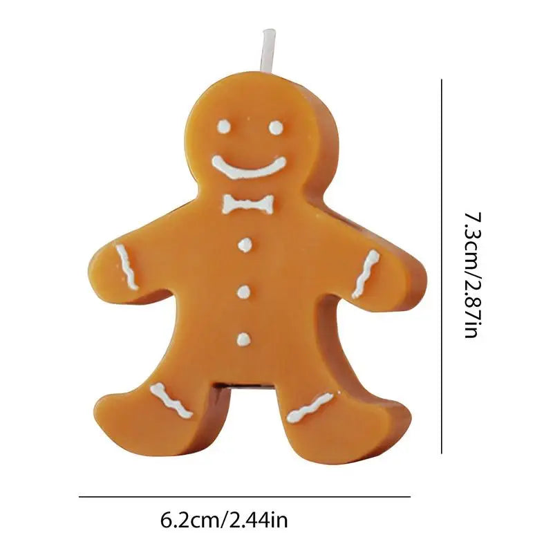 Gingerbread Man Candle Scented Decorative Biscuit Man Holiday Candle Christmas Candles For Home Scented Gingerbread Christmas