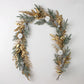 Christmas Wreath For Front Door Artificial Golden Flower Garland Pinecone Rattan Set Hanging Outdoor Christmas Decoration 2024