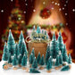 24/43pcs Mini Christmas Trees Bottle Brush Trees Plastic Winter Snow Ornaments Tabletop Crafting DIY Decoration Christmas Gift