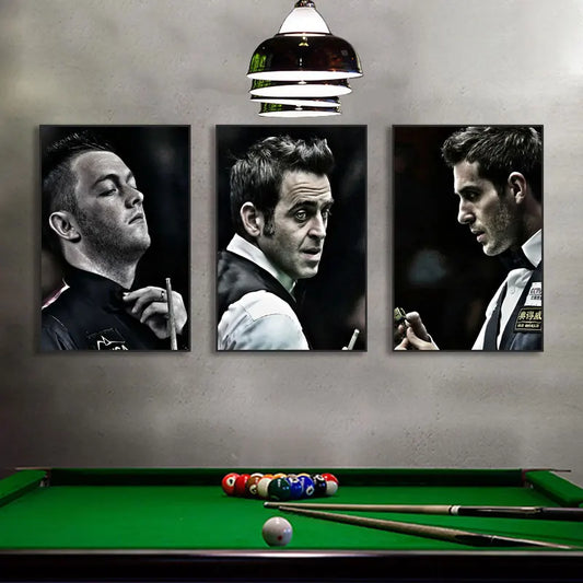 Snooker billar de billar pósters e imprime lienzo blanco y negro pintura arte de arte de pared fotos fotos billar billar chambre