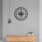 Creative Retro Round Large Wall Clock Modern Design Minimalis Digital Compass Wall Clock Living Room Kitchen Home Decoration