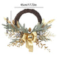 Outdoor Christmas Wreath Garlands Fake Wreaths Christmas Party Favors Silver-Gold Berries Pine Needles Pine Cones Decorations