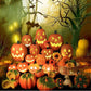 Halloween Pumpkin Lantern Skull Pumpkin Lantern Suitable For Desktop Bookshelf Cloak Family Party Night Light Led Decoration