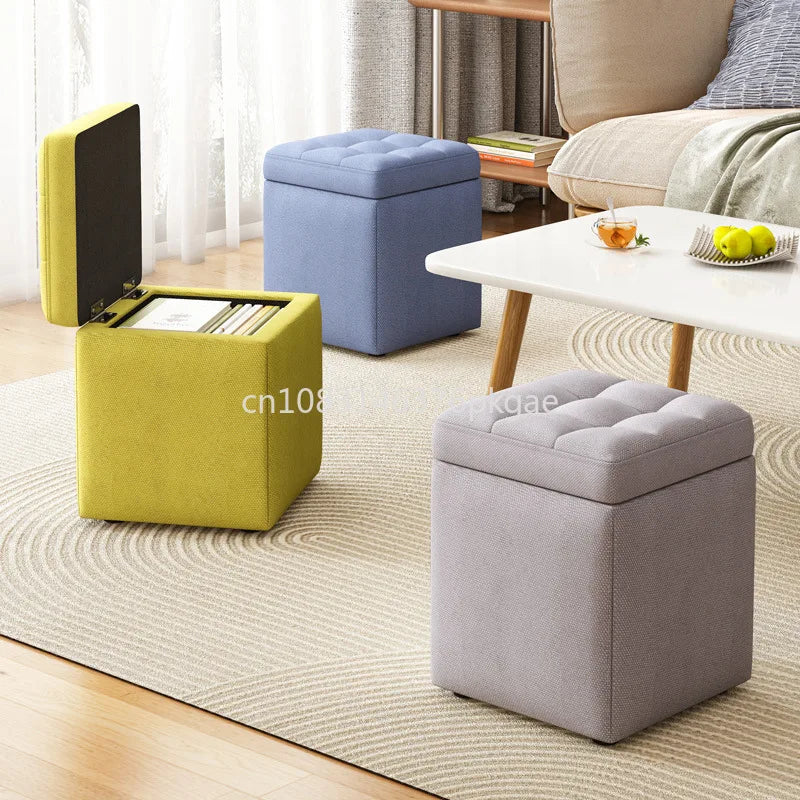 Household Storage Stool Living Room Coffee Table Sofa Stool Storage Chair Foot Furniture