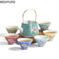 Jingdezhen Keramik Tee -Set handbemalt Pastell Pastell Peony Chinesische traditionelle Porzellan Teetasse Tee Set Tee Tee Set