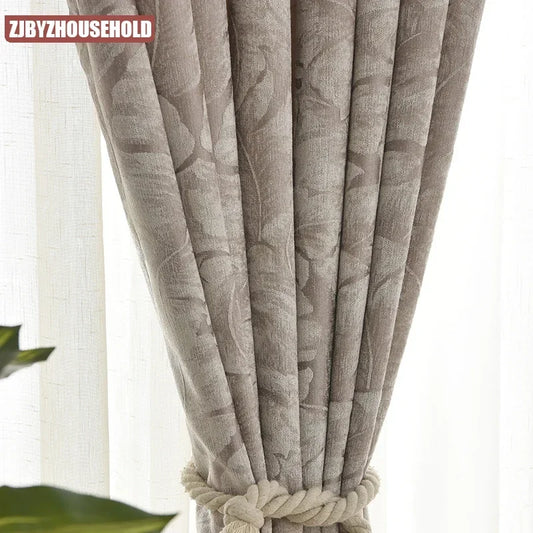 American Light Luxury Cende di Chenille per la camera da letto Studio Pastorale Floro scuro Brown Spesso testurizzato personalizzato