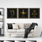 Black Golden Reiki Symbols Canvas Painting Poster Afdrukken Spirituele meditatie Afbeeldingen Ruimte Therapie Wall Art Decor Cuadros