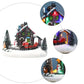 Christmas Luminous House Winter Scene Model Desk Ornament Snowy Christmas Village LED Light Christmas Resin House Ornaments