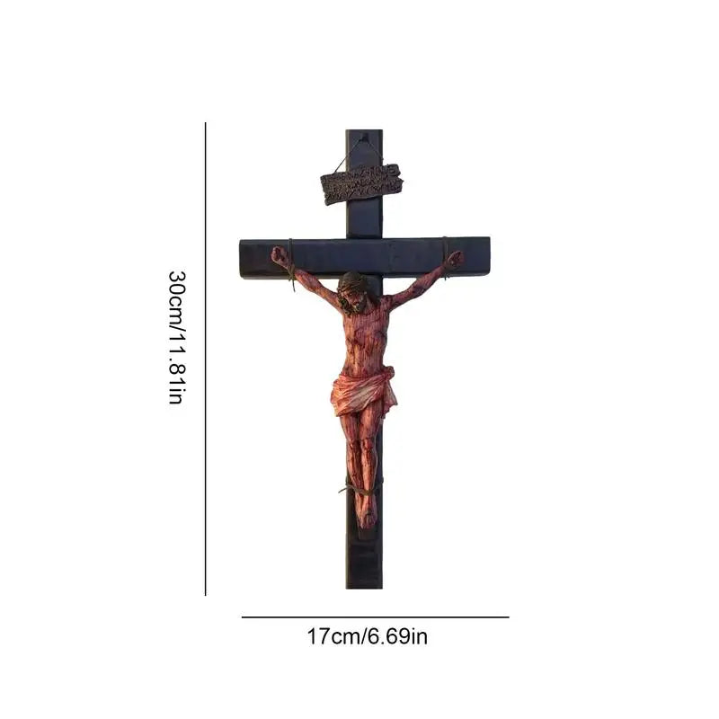 20 cm/30 cm Resin Gesù Cross Statue Crocifisso Crocifisso Cross Decorazione per la casa Decorazione Chiesa Decorazione da parete per feste