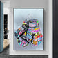 Samenvatting Luxe pop -kunstposters Bokshandschoenen Graffiti Canvas schilderen Mode Wall Art Pictures Home Living Room Decor No frame