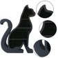 Black Cat Shape Crystal Shelf Display Standing Rack Sundries Jewelry Cosmetics Stationary Jars Essentials Holder Home Decor