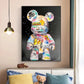 Cartoon Graffiti Bear Pop Art y estampados Decoración moderna del hogar Arte de pared Pintura de la habitación de los niños Cuadros