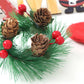 Artificial Christmas 9cm Pinecones Pine Needles Branches Artificial Red Berry Stems for Xmas Tree Garland DIY Craft Gifts Decor