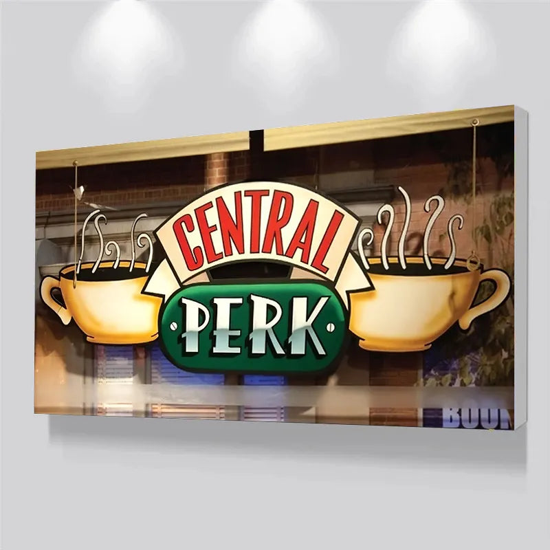 Classic TV Show Friends Central Perk Cafe Poster Print Canvas Painting Wall Art Picture for Living Room Cuadros Decoration