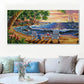 Zomer kustvakantie zonsondergang landschap canvas schilderij print zeegehanen foto voor woonkamer huis muur kunst decor poster cuadros