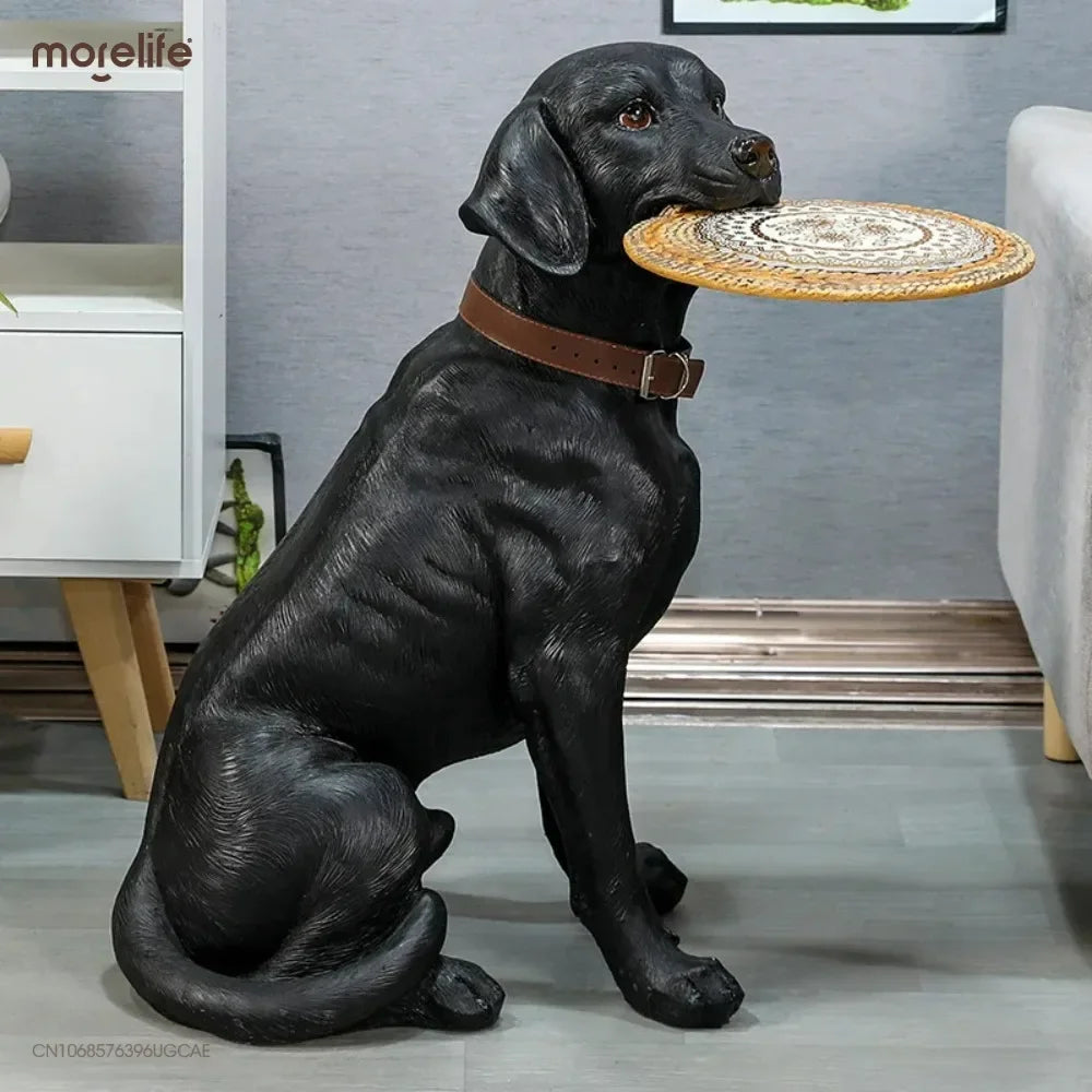 Nordic Room Decor Large Dog Statue Decorate Living Room Home Decoration Accessories Simulation Animal Sculptures and Figurines