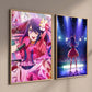 Anime oshi no ko hoshino ai pegatina de la pared pared pintura colgante pantalla de escritorio decoración del hogar materia impresa de alta calidad