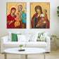 Poster da Família Santa Virgem Maria Panagia Gênesis de Jesus Canvas pintando impressão de imagem cristã ortodoxa para sala de parede decoração de arte