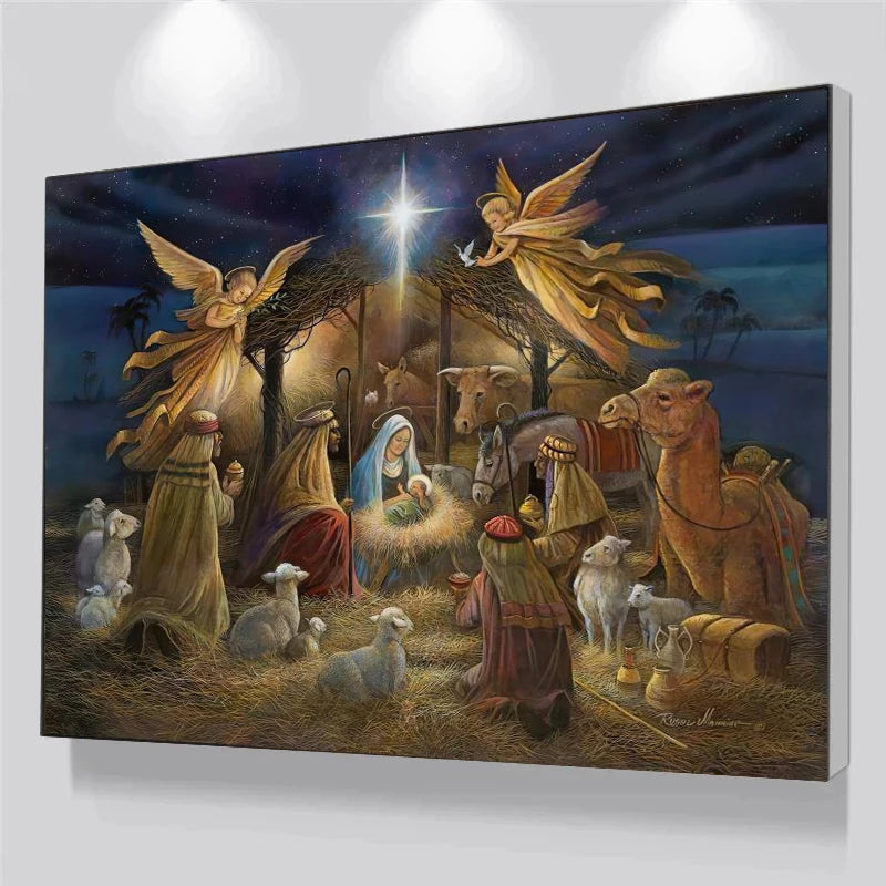 Nascita di Gesù Cristo Wall Art Canvas Dipingere Natività Scene Decorazioni natalizie Modern Painting Oil Painting Decor muro Cuadros