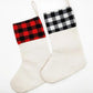 Sublimation Christmas Socks Linen Blanks Double Sided Printing Heat Press Sock Bag Festive Decorations Santa Ornament Gift SN