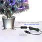 60cm Silver Mini  Fiber Optic Tabletop Artificial Christmas Tree with LED lights Silver Base Xmas Table Top Tree