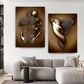 Metal Figure Statue Posters Print Romantic Abstract Lovers Canvas Paintings Wall Art Pictures for Room Home Decoration