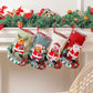 Christmas Stocking Decoration Linen Large Fence Christmas Gift Bag Elk Snowman Dog Santa Claus Xmas Tree Candy Bag Home Decor